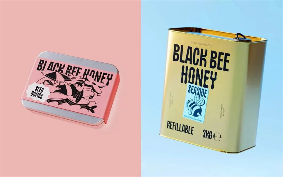 BLACK BEE HONEY蜂蜜包裝設計